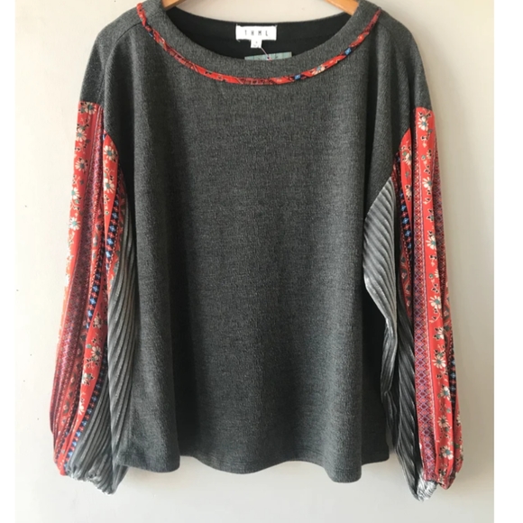 THML Boho Mixed Print Top SZ.S - Picture 3 of 9